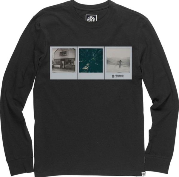 Element x Polaroid Longsleeve Tee Brandon Westgate T-Shirt schwarz Herren NEU
