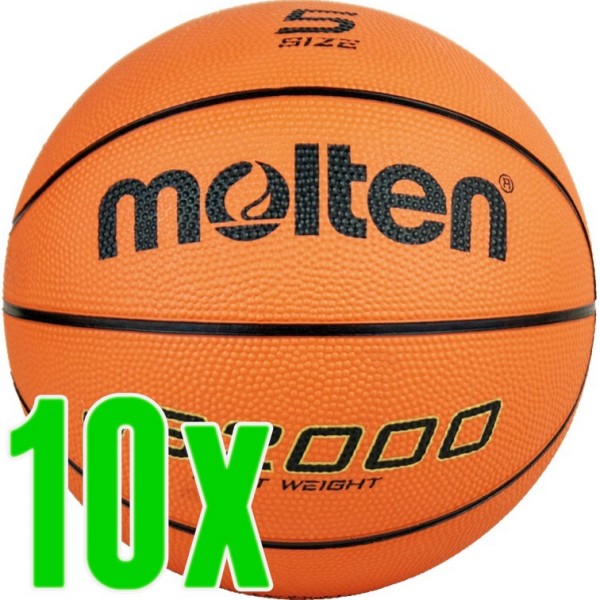 10er Ballpaket Molten Basketball Kinder 380 Gramm Größe 5 (U10 Junioren)