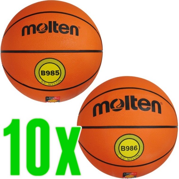 10er Ballpaket Molten Basketball Top Trainingsball DBB geprüft