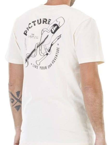 Picture Organic Clothing BAXTER Men Tee Shirt off white organic Cotton NEU