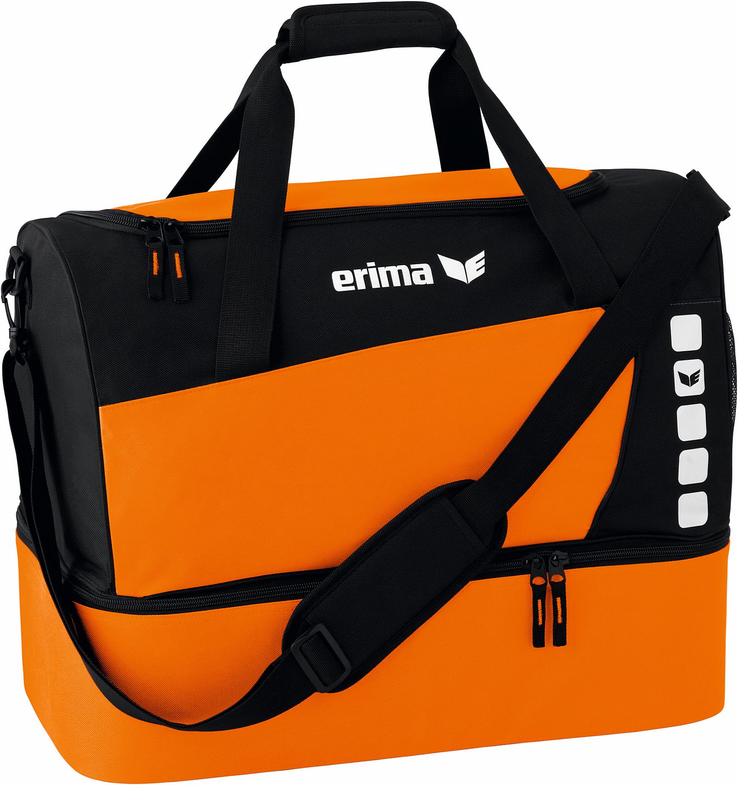 erima Club 5 Line Sporttasche mit Bodenfach rot blau grün gelb orange Größe S-L 