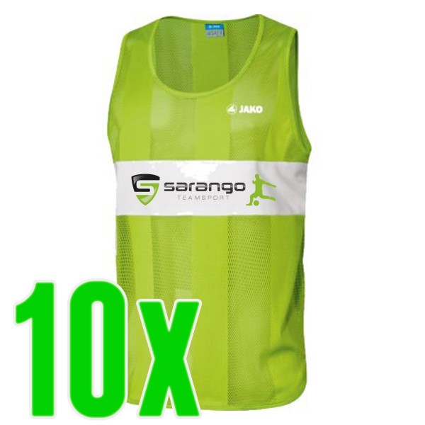 Jako Trainingsleibchen grün 10er Set Sarango Logo