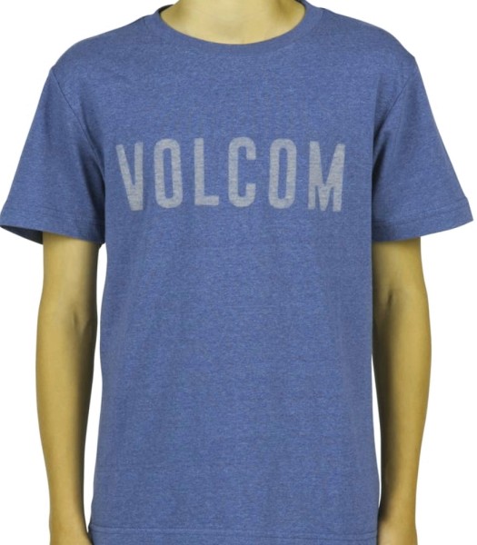 VOLCOM T-Shirt TRUCKY mittelblau (blue plum) mit Druck Herren NEU