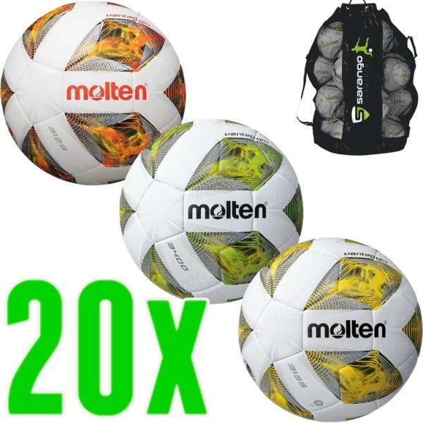 20er Ballpaket Molten Fußball Kinder Trainingsball Leichtball