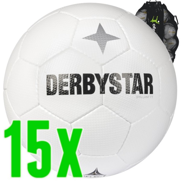 15er Ballpaket Derbystar Brillant TT Classic Trainingsfußball