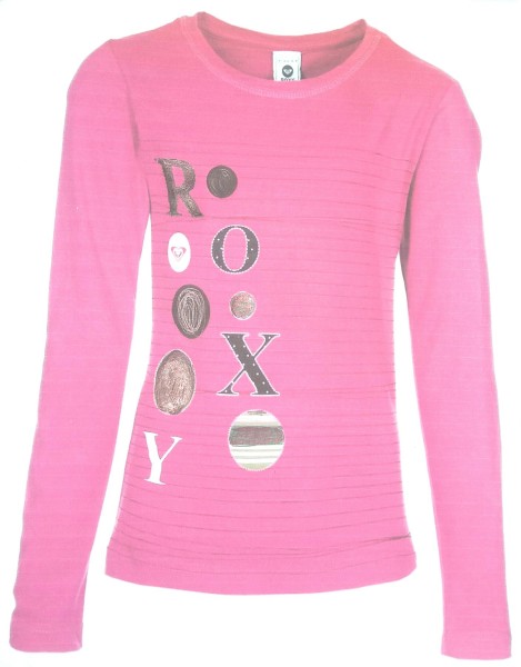 ROXY Happy Mistake Stripe Longsleeve Langarmshirt pink Kinder Girls Mädchen NEU