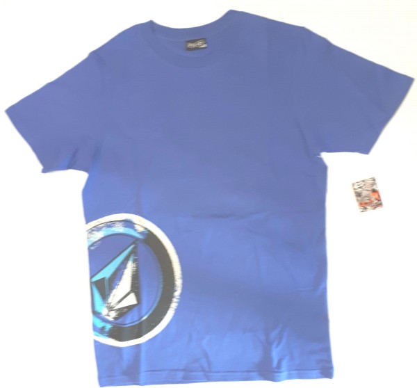 VOLCOM T-Shirt Circle Stamp blau (electric blue) mit Druck Herren NEU