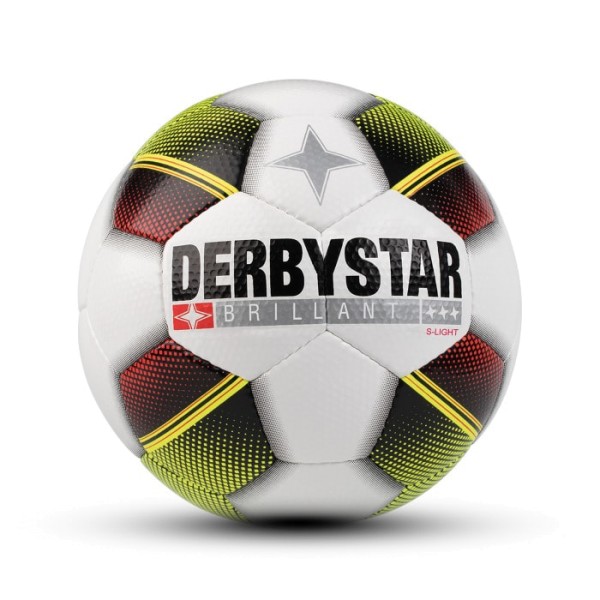 Derbystar Fußball Brillant S-Light 290g Jugendball weiß gelb rot