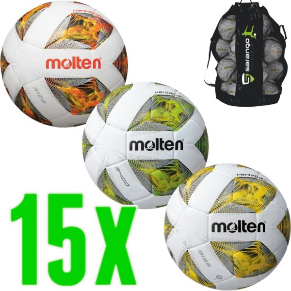 15er Ballpaket Molten Fußball Kinder Trainingsball Leichtball