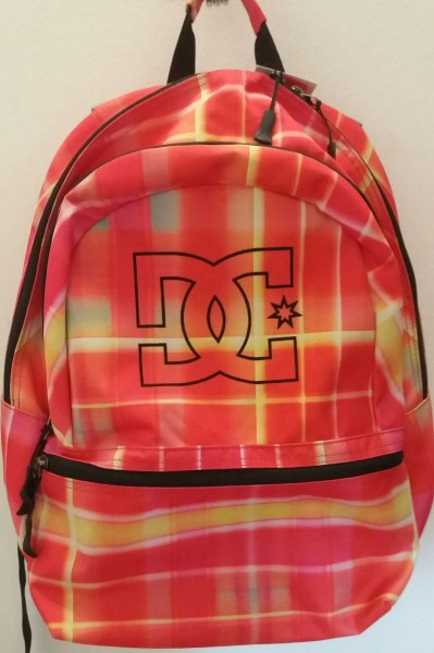 DC RECESS Backpack/Rucksack red dig plaid Unisex NEU