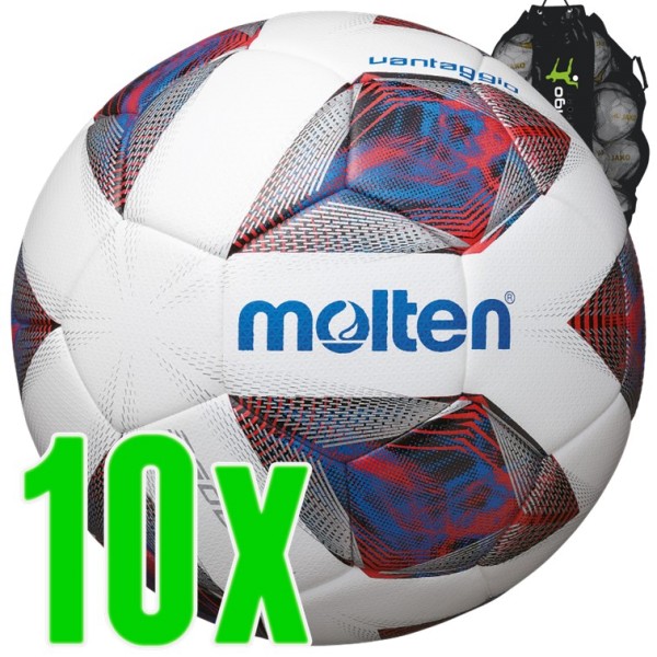 10er Ballpaket Molten Fußball Top Trainingsball 3600-R
