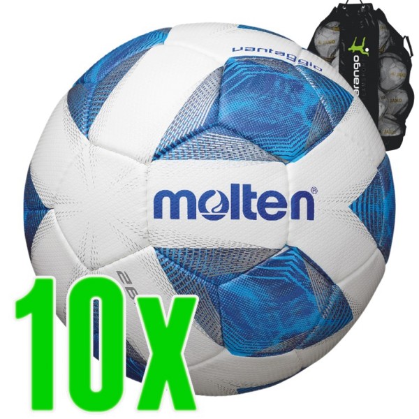 10er Ballpaket Molten Trainingsball 2810 blau