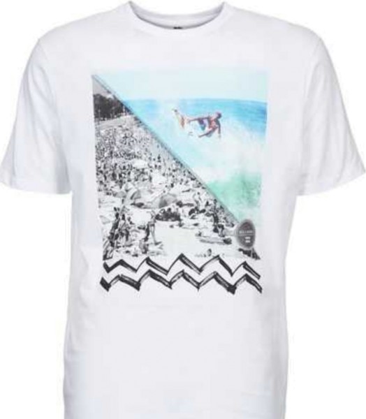 BILLABONG T-Shirt "Free Summer" weiß mit Fotodruck Herren NEU