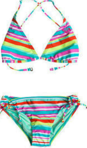 Roxy Girl Bikini Halter Set Stripes bunt gestreift NEU