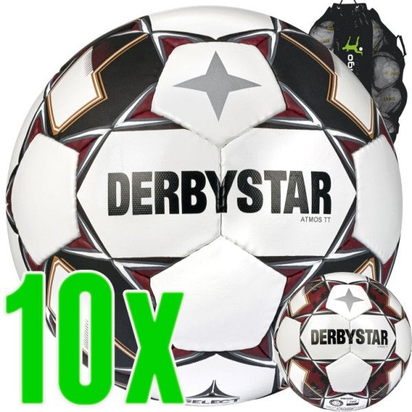 10er Ballpaket Derbystar Atmos TT Fußball Trainingsball