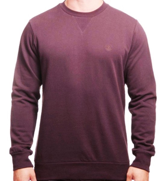 Element Cornell Crew Sweatshirt weinrot (napa red/ brown purple) Herren NEU