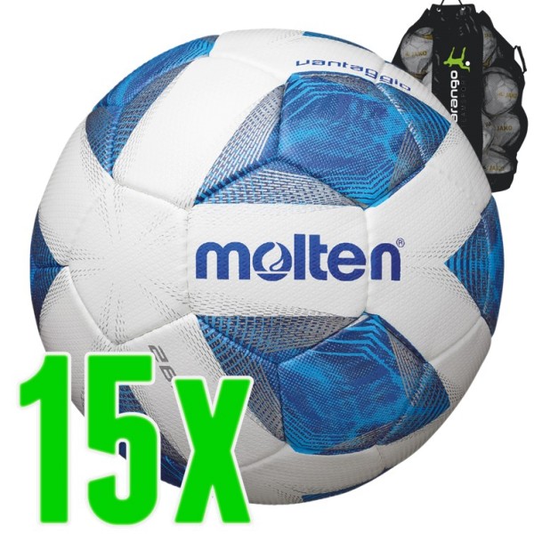 15er Ballpaket Molten Trainingsball 2810 blau