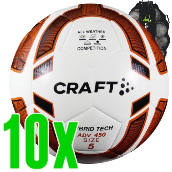 10er Ballpaket Craft Fußball Trainingsball Hybrid Exclusiv