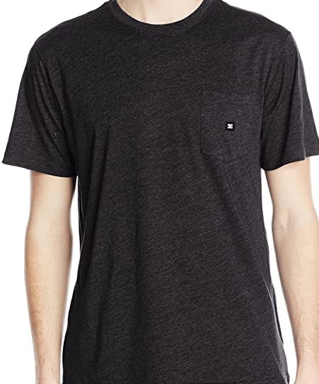 DC T-Shirt Basic Pocket anthrazit mit Brusttasche Herren NEU